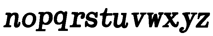 Therry Woggens Bold Italic Font LOWERCASE