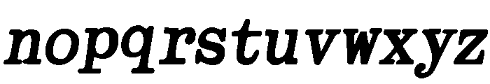 Therry Woggens Bold Oblique Font LOWERCASE