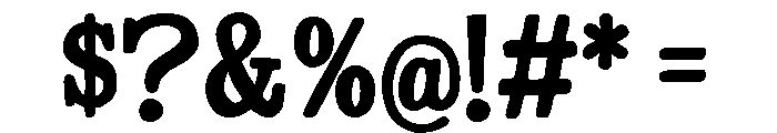 Therry Woggens Bold Font OTHER CHARS