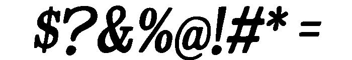 Therry Woggens Italic Font OTHER CHARS