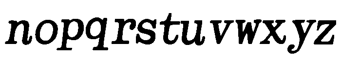 Therry Woggens Italic Font LOWERCASE