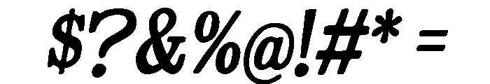 Therry Woggens Oblique Font OTHER CHARS