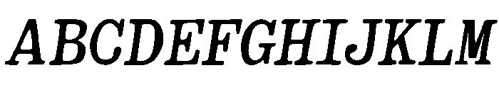 Therry Woggens Oblique Font UPPERCASE