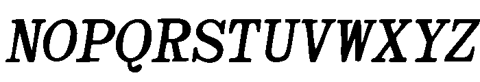 Therry Woggens Oblique Font UPPERCASE
