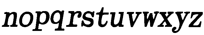 Therry Woggens Oblique Font LOWERCASE