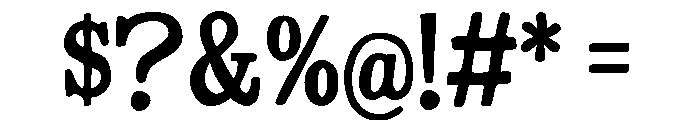 Therry Woggens Regular Font OTHER CHARS