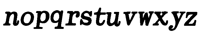 TherryWoggens-BoldItalic Font LOWERCASE