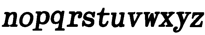 TherryWoggens-BoldOblique Font LOWERCASE