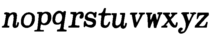 TherryWoggens-Italic Font LOWERCASE