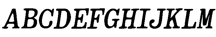 TherryWoggens-Oblique Font UPPERCASE