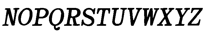 TherryWoggens-Oblique Font UPPERCASE