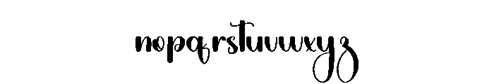 Thick Amanda Font LOWERCASE