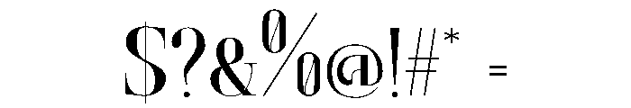 Thick Bind Font OTHER CHARS