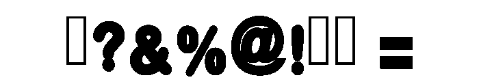Thick Bold Regular Font OTHER CHARS