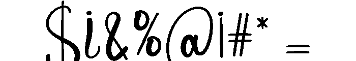 Thick Calligraphy Font OTHER CHARS