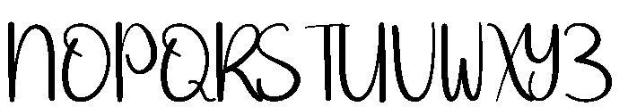 Thick Calligraphy Font UPPERCASE