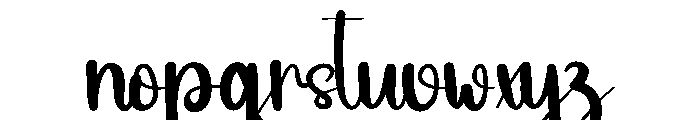 Thick Calligraphy Font LOWERCASE