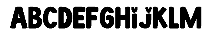 Thick Chunky Regular Font UPPERCASE