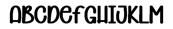 Thick Envelope Font UPPERCASE