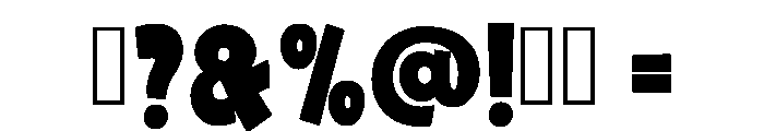 Thick Funny Regular Font OTHER CHARS