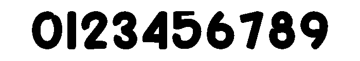 Thick Funny Font OTHER CHARS