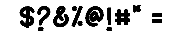 Thick Funny Font OTHER CHARS