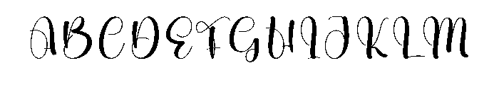 Thick Handwriting Font UPPERCASE