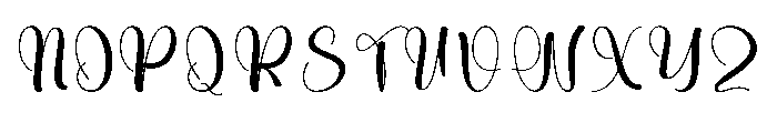 Thick Handwriting Font UPPERCASE