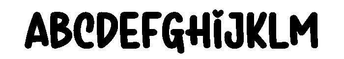 Thick Loved Font UPPERCASE