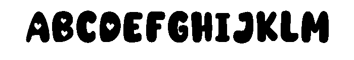 Thick Lovers Regular Font UPPERCASE