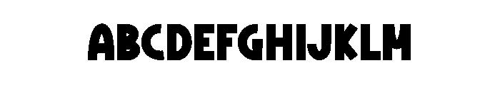 Thick Monday Font UPPERCASE