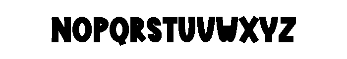 Thick Monday Font LOWERCASE