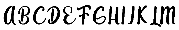 Thick Mountain Font UPPERCASE