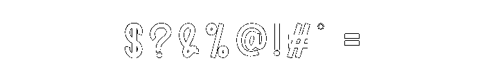 Thick Note Font OTHER CHARS