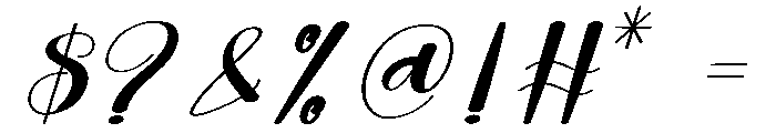 Thick Notepad Font OTHER CHARS