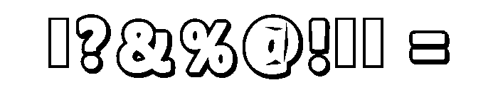 Thick Outline Regular Font OTHER CHARS