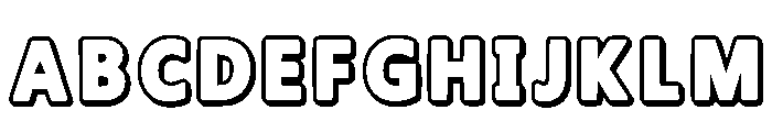 Thick Outline Regular Font UPPERCASE