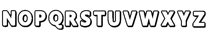Thick Outline Regular Font LOWERCASE
