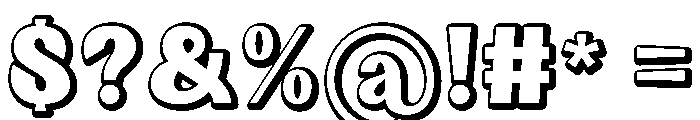 Thick Power Extrude Regular Font OTHER CHARS