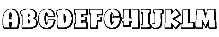 Thick Power Extrude Regular Font UPPERCASE