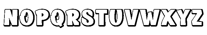 Thick Power Extrude Regular Font LOWERCASE