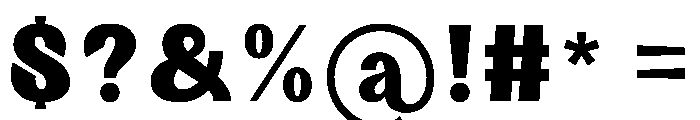 Thick Power Regular Font OTHER CHARS