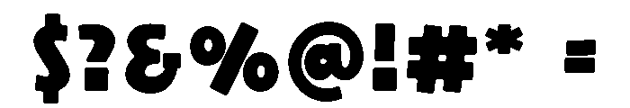 Thick Ring Font OTHER CHARS