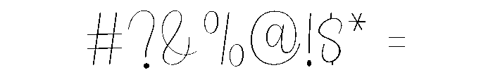 Thick Shadow Font OTHER CHARS