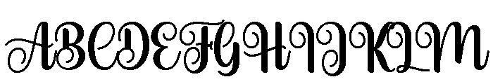 Thick Signature Regular Font UPPERCASE