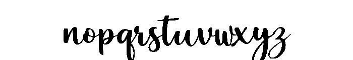 Thick Simple Regular Font LOWERCASE