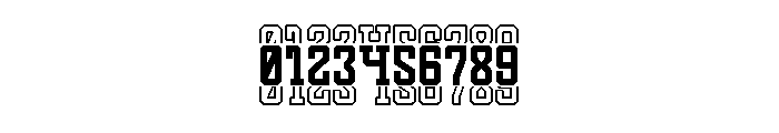 Thick Stacked Regular Font OTHER CHARS