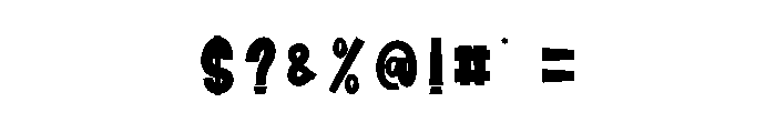 Thick Stick Font OTHER CHARS