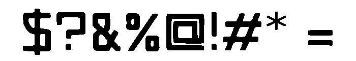 Thick Strokes Font OTHER CHARS