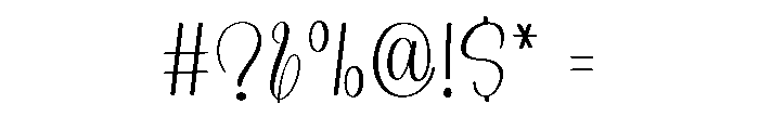 Thick Stylish Font OTHER CHARS